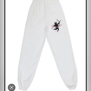 Boys Lie Cherub White Drawstring Jogger Sweatpants Size Medium